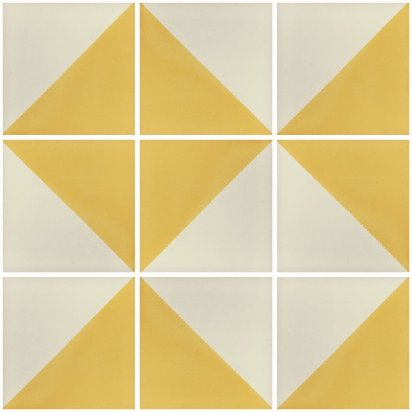 Mexican Talavera Tiles Yellow Washed White